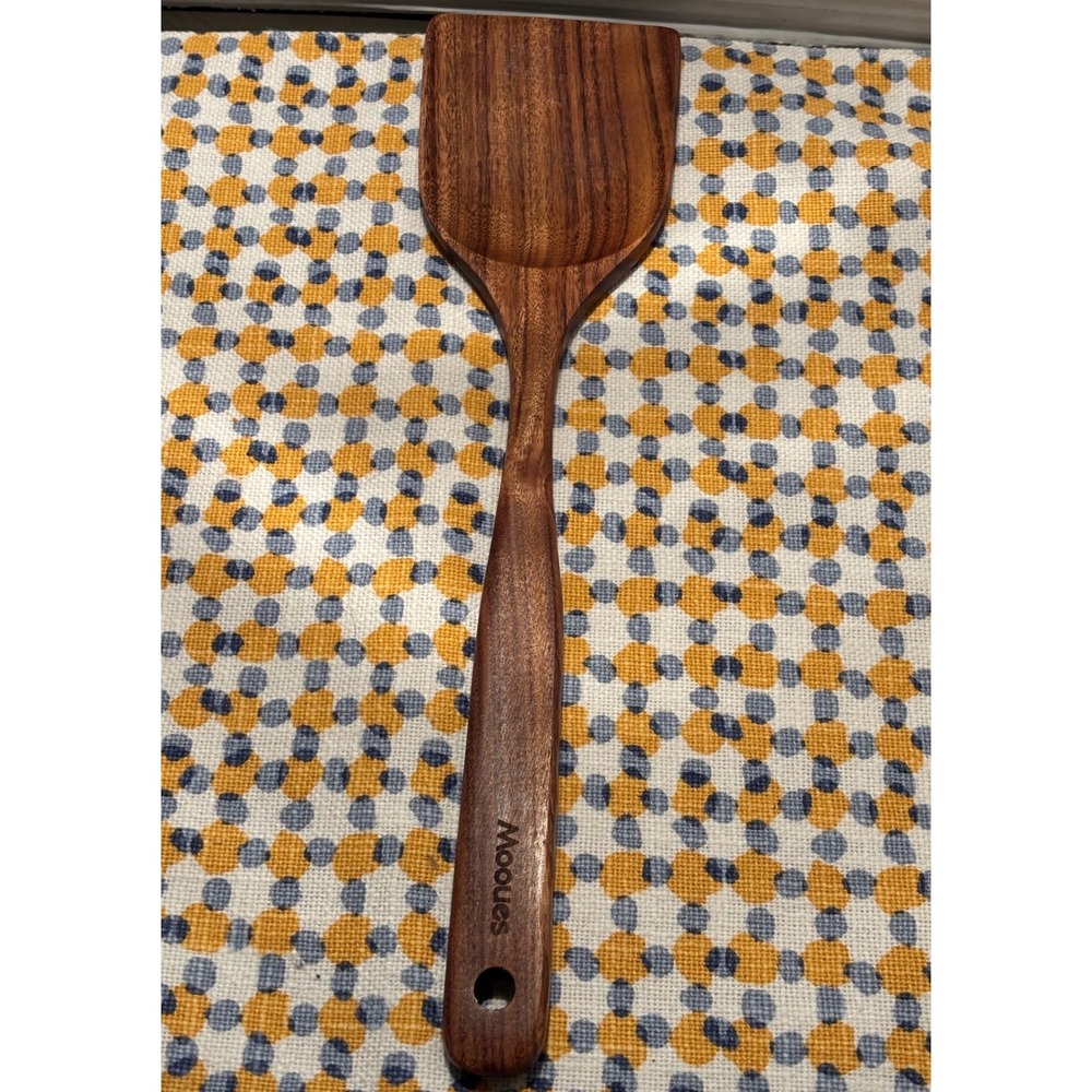 Mooues Wooden Spatula Teak Wood Kitchen Turner Handcrafted Cooking Utensil